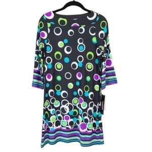 My Michelle Dress Girl's Size 16 Vibrant Multicolored Stretchy Dress